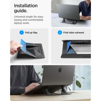13. Podstawka pod laptopa Spigen SlimFold LD201-S6 - szara