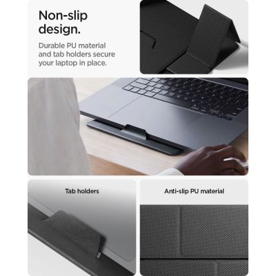 8. Podstawka pod laptopa Spigen SlimFold LD201-S8 pod laptop - szara