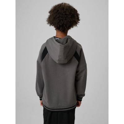 2. Bluza dresowa loose z kapturem chłopięca 4F 4FJRAW26TSWSM3193-25S