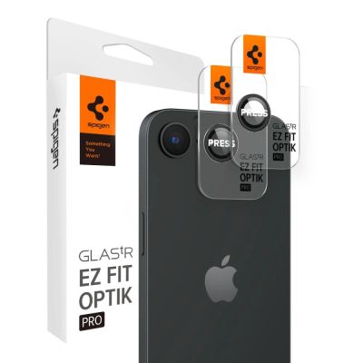 Osłona aparatu Spigen Optik Pro GLAS.TR "Ez Fit" 2-pack na iPhone 16e / 17e - czarna