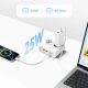 5. Listwa zasilająca Orico PDC25 25W 6w1 2x AC + 2x USB-A + 2x USB-C - biała