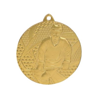 10. Medal złoty- hokej - medal stalowy