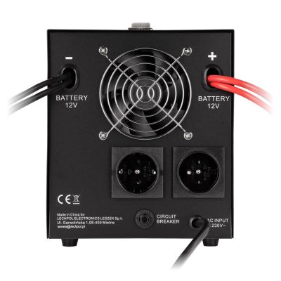 5. REBEL ZASILACZ AWARYJNY Z CZYSTYM PRZEBIEGIEM SINUSOIDALNYM I FUNKCJĄ ŁADOWANIA 12V 230V 1500VA/1050W LFP4 RB-4029