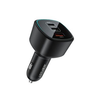 Ładowarka samochodowa Acefast B18 200 W 2x USB-C + USB-A - czarna