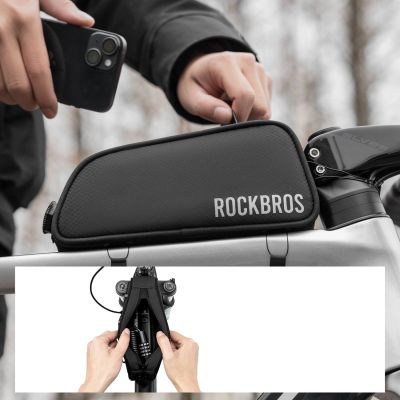 5. Torba rowerowa Rockbros TL004 ROAD TO SKY 0,7 l na ramę wodoodporna - czarna