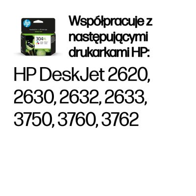 8. HP Oryginalny trójkolorowy wkład atramentowy 304XL