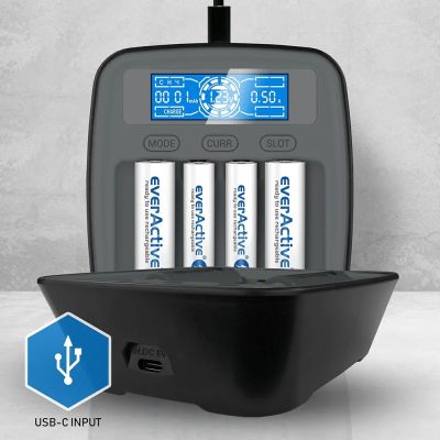 5. EVERACTIVE ŁADOWARKA DO AKMULATORÓW NI-MH USB-C NC1000MV2