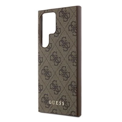 6. Etui Guess 4G Metal Gold Logo na Samsung Galaxy S24 Ultra - brązowe