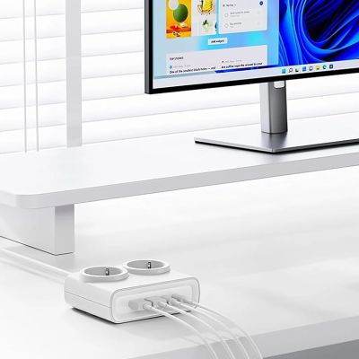 3. Listwa zasilająca Orico PDC25 25W 6w1 2x AC + 2x USB-A + 2x USB-C - biała