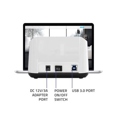 4. QOLTEC STACJA DOKUJĄCA DO DYSKÓW HDD SSD 2.5" 3.5" | SATA III | USB 3.0 | SUPER SPEED 5GB/S | Z FUNKCJĄ KLONOWANIA OFFLINE