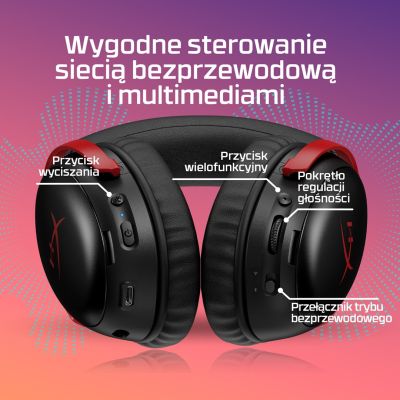 158. HyperX Cloud III Wireless – bezprzewodowy zestaw słuchawkowy do gier (czarny)