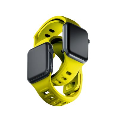 11. Pasek silikonowy 3mk Silicone Watch Strap do Apple Watch 38 / 40 / 41 mm - żółty