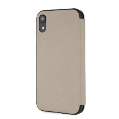 5. Etui BMW Logo Imprint na iPhone Xr - beżowe