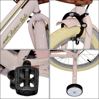 11. ROWEREK DZIECIĘCY 18 RETRO STYL RÓŻOWY ENERO