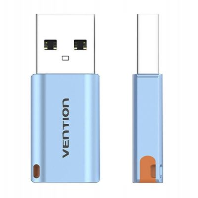 2. Adapter USB 3.1 Vention USB-A do USB-C ze smyczą stop aluminium