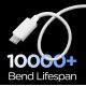 4. Kabel Spigen Essential EB6015AC USB-C 60W 150 cm - biały