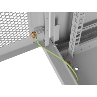 14. SZAFA INSTALACYJNA RACK WISZĄCA 19" 4U 600X450 SZARA DRZWI PERFOROWANE LANBERG (FLAT PACK)