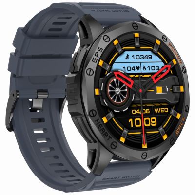 10. Smartwatch Męski GRAVITY GPS GT24-1 Czarny Pasek Silikonowy + Granatowy Pasek Silikonowy