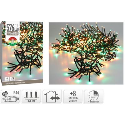12. LAMPKI CHOINKOWE ŁAŃCUCH ŚWIETLNY 576 LED TIMER 3 KOLORY