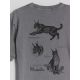 6. T-shirt loose z nadrukiem damski 4F 4FKAW26TTSHF4506-26S