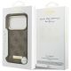 8. Etui Guess 4G Logo Plate MagSafe na iPhone 17 Pro - brązowe