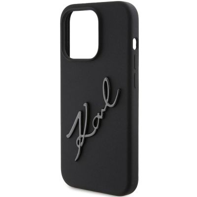 6. Etui Karl Lagerfeld Silicone Karl Script na iPhone 15 Pro - czarne