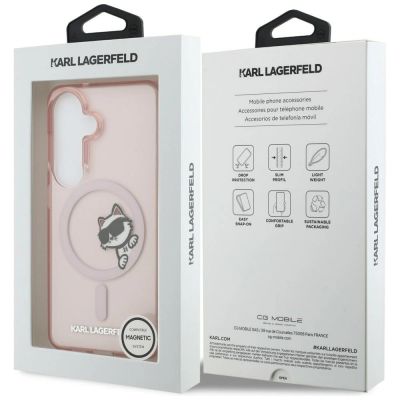 8. Etui Karl Lagerfeld IML Peekaboo Choupette MagSafe na Samsung Galaxy S26 - różowe