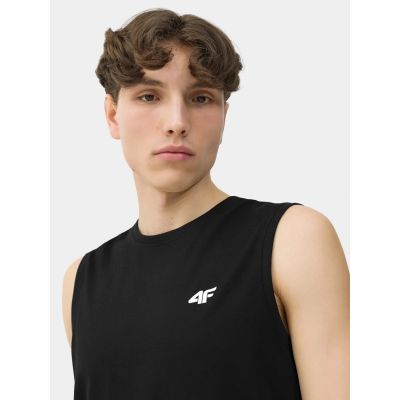 5. Koszulka bez rękawów tank top męski (ZESTAW KOSZULEK 3 SZT.) 4F 4FWSS26TSLEM362-90S
