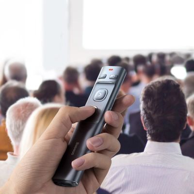 8. Wskaźnik laserowy Baseus Orange Dot bezprzewodowy do prezentacji - szary (z akumulatorem)