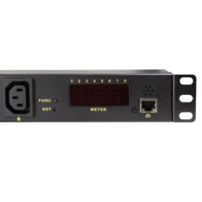 3. LogiLink PDU8P01 rozdzielacz zasilania PDU 8 x gniazdo sieciowe 1U Czarny