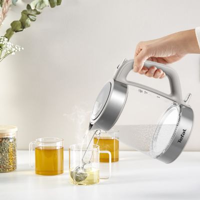 7. Tefal Glass Kettle KI605B30 czajnik elektryczny 1,7 l 2200 W Szary, Srebrny, Przezroczysty