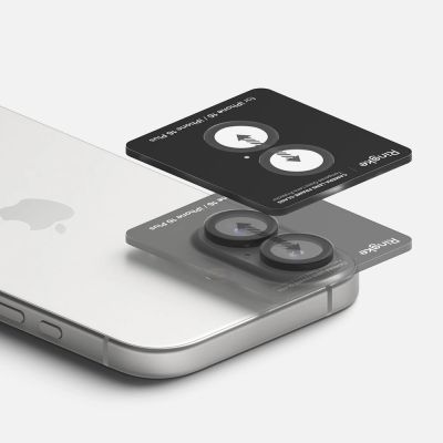 4. Ochronne nakładki Ringke Camera Frame Protector 2-pack na iPhone 16 / 16 Plus - czarny