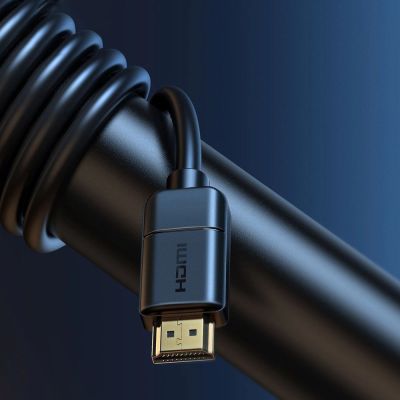 11. Baseus kabel przewód HDMI 2.0 4K 60 Hz 3D HDR 18 Gbps 1 m czarny (CAKGQ-A01)
