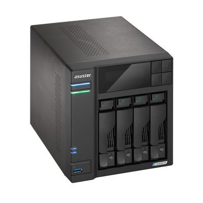 9. NAS Asustor AS6704T; Tower; 4x (3.5" SATA HDD/ 2.5" SSD); Intel Celeron N5105; 4GB DDR4 SODIMM (max. 16GB), 2x 2.5GbE, 4x M.2 2280 NVMe PCIe 3.0, 2x USB 3.2 Gen, 1x HDMI 2.0b, 1x optional 10 GbE card