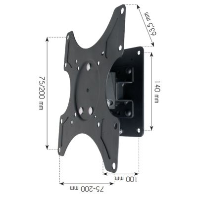 4. TECHLY UCHWYT ŚCIENNY TV LED/LCD 17-37 CALI 25KG O
