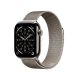 Apple Watch Series 11 (2025) Cell 42mm Tytanowa naturalna koperta z paskiem Milanese Natural