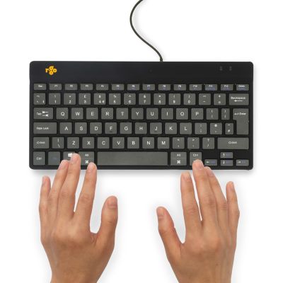 13. R-Go Tools Ergonomiczna R-Go Compact Break klawiatura, z oprogramowaniem do robienia przerw, QWERTY (UK), przewodowa, czarna