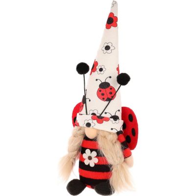 8. SKRZAT GNOM BIEDRONKA GIRL 24CM DEKORACJA WIOSENNA