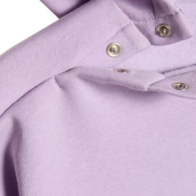 5. Dres dla dzieci adidas Essentials Joggers 3-Stripes Hoodie fioletowy JV9856