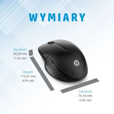 8. Mysz HP 430 Multi-Device Wireless Mouse Black bezprzewodowa czarna 3B4Q2AA