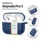 4. Etui Tech-Protect Silicone Hook na AirPods Pro - granatowe