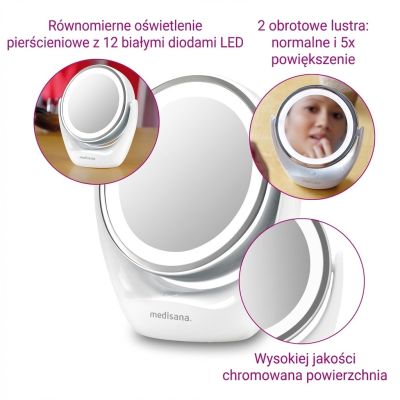 9. Lustro kosmetyczne Medisana 2w1 CM 835