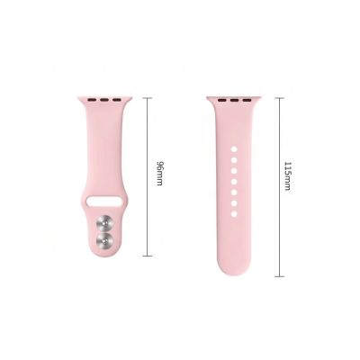 10. Pasek Tech-Protect Silicone na Apple Watch 4 / 5 / 6 / 7 / 8 / 9 / SE (38 / 40 / 41 mm) - różowy