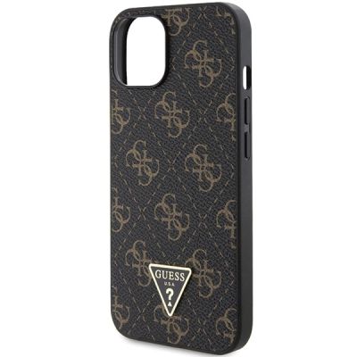 6. Etui Guess 4G Triangle Metal Logo na iPhone 14 / 15 / 13 - czarne