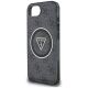 6. Etui Guess IML Metal Glitter 4G Circle Triangle MagSafe na iPhone 16e - czarne