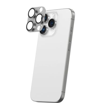 4. Szkło hartowane AMAZINGTHING Aviation-Grade Alloy Lens na wyspę aparatu do iPhone 16 Pro / 16 Pro Max - szare