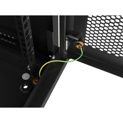 8. SZAFA INSTALACYJNA RACK WISZĄCA 19" 4U 600X450 CZARNA DRZWI PERFOROWANE LANBERG (FLAT PACK)