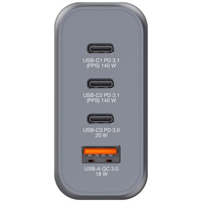 2. Verbatim GaN charger 140W, 1x USB-A, 3x USB-C