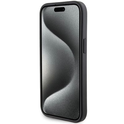 5. Etui Karl Lagerfeld Gripstand Saffiano Karl&Choupette Pins na iPhone 15 Plus / 14 Plus - czarne