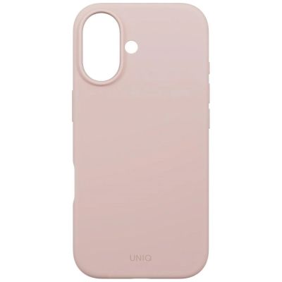 3. Etui UNIQ Lino na iPhone 17 Magclick Charging - różowe